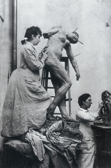 William Elborne, Camille Claudel et Jessie Lipscomb dans leur atelier du N° 117 de la rue Notre-Dame-des-Champs, 1887