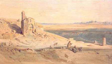 Ludwig Lange, Blick von Sikyon auf Korinth, 1835-36